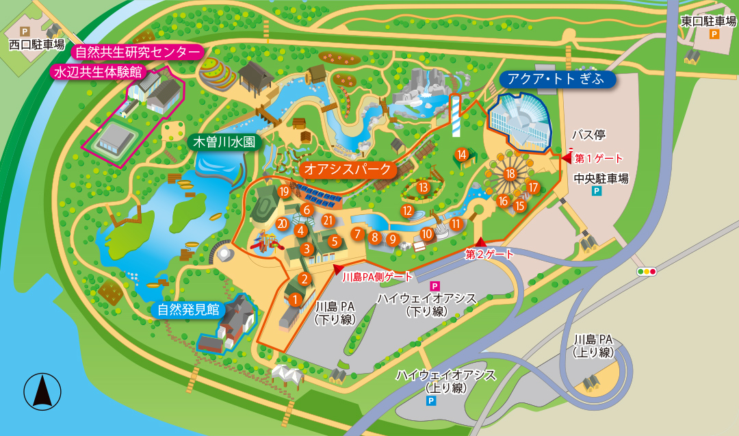 園内マップ ペットとお出かけならオアシスパーク 各務原市